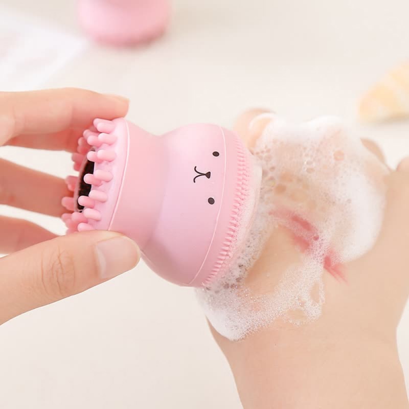 Pink Octopus Facial Brush