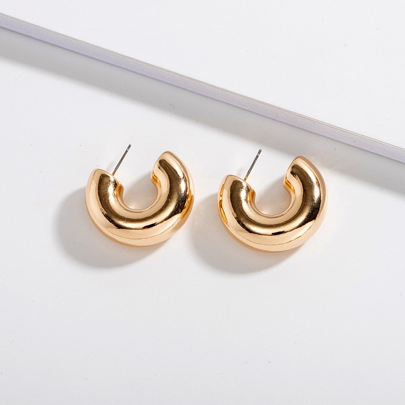 Minimal Round Gold/Silver Hoop Earrings