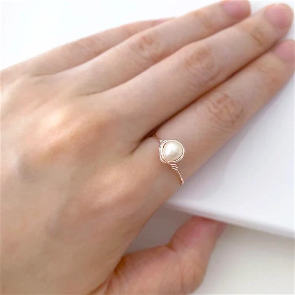 Natural Pearl Gold Ring