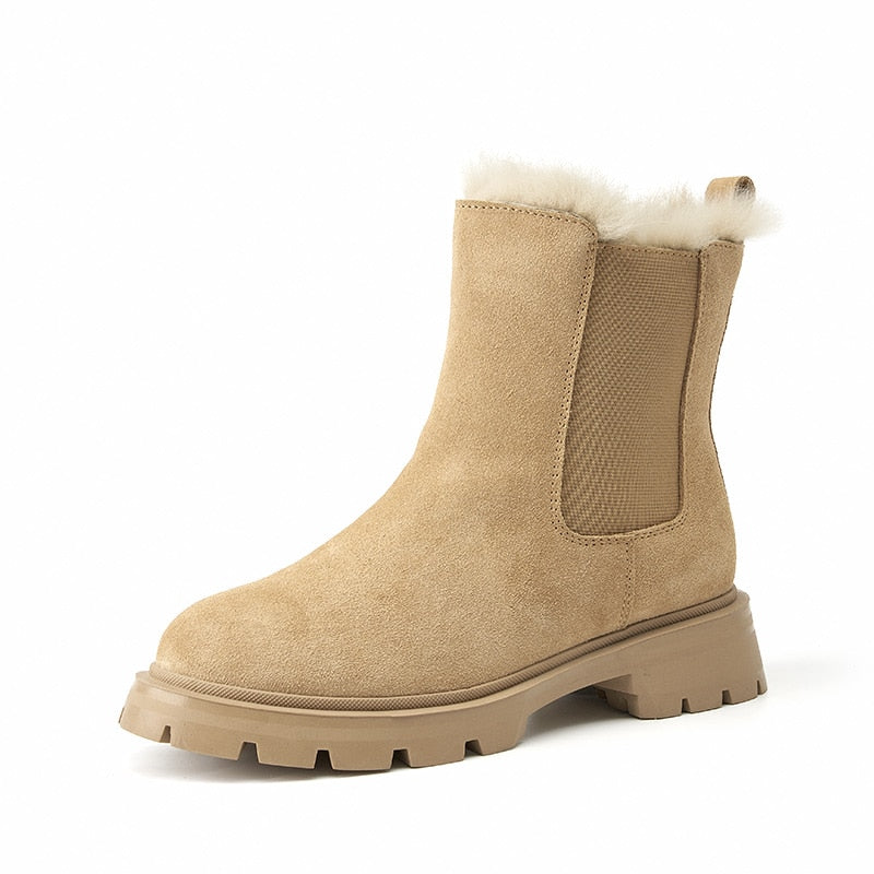Chelsea Suede Boots Warm