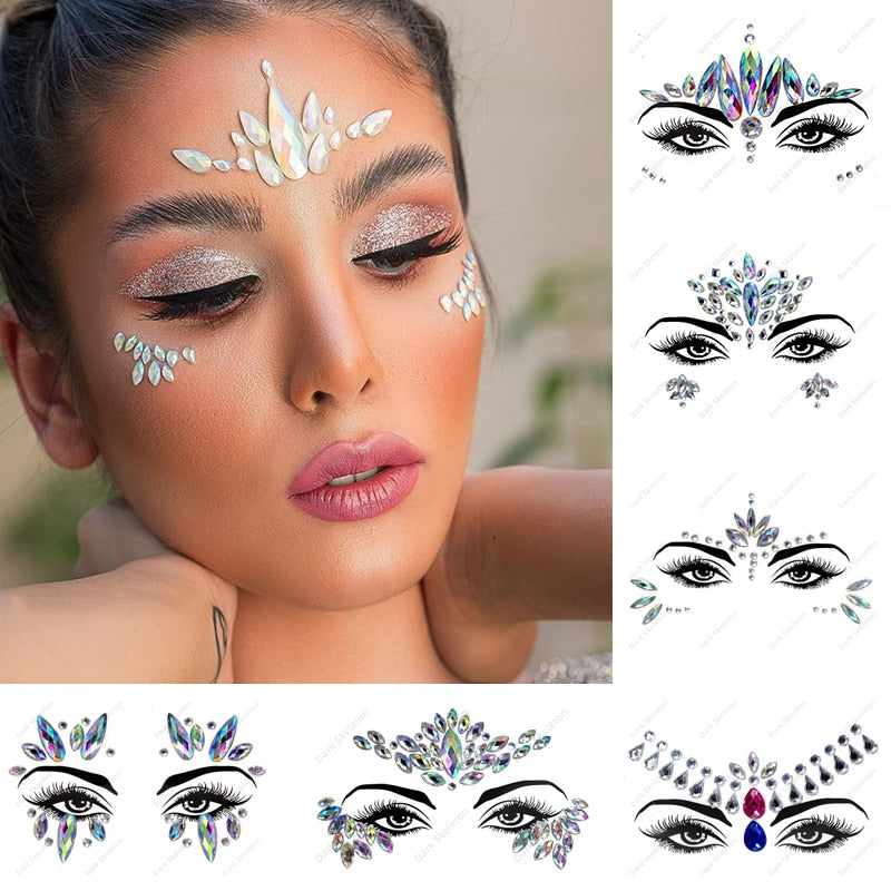 Face Rhinestones Makeup Sticker