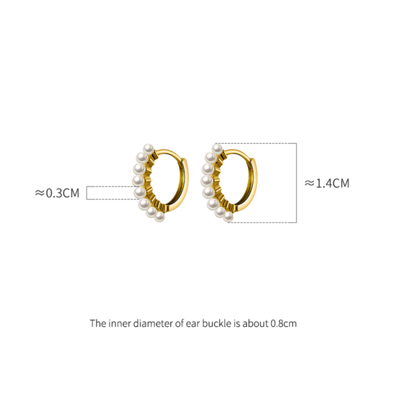 Silver Pearl Hoop Earring