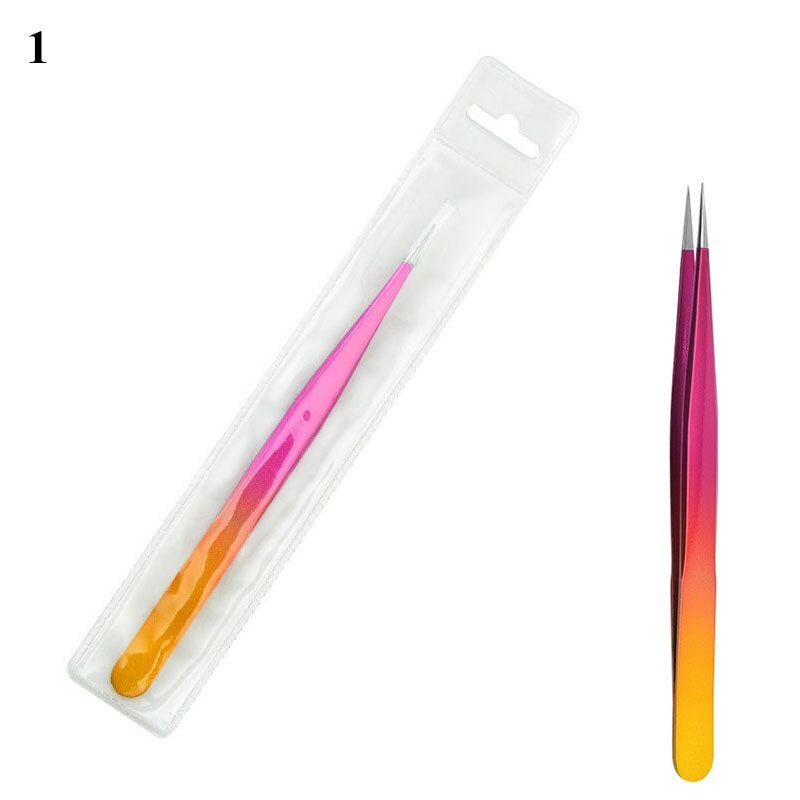1Pc Colored Anti-Static Tweezers For Eyelash Extension