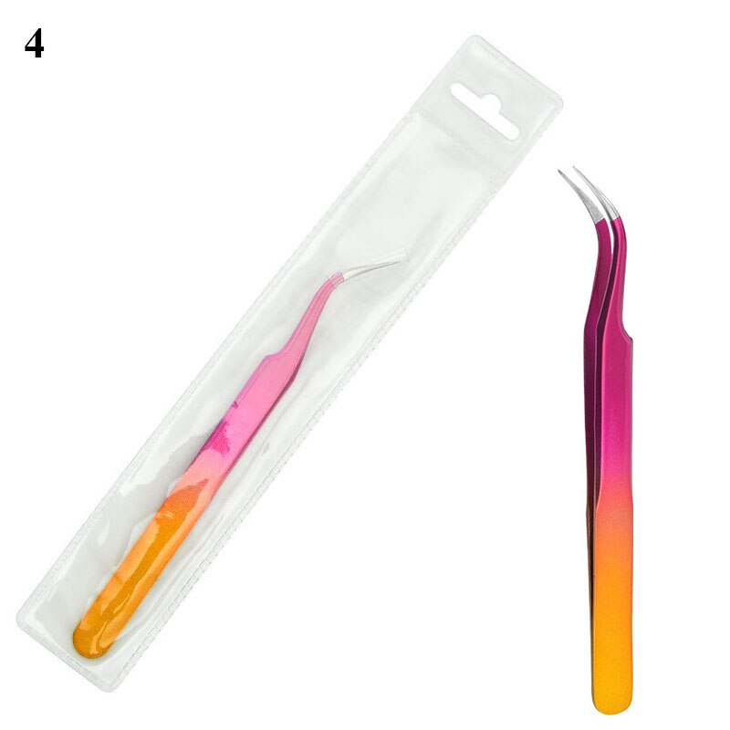 1Pc Colored Anti-Static Tweezers For Eyelash Extension