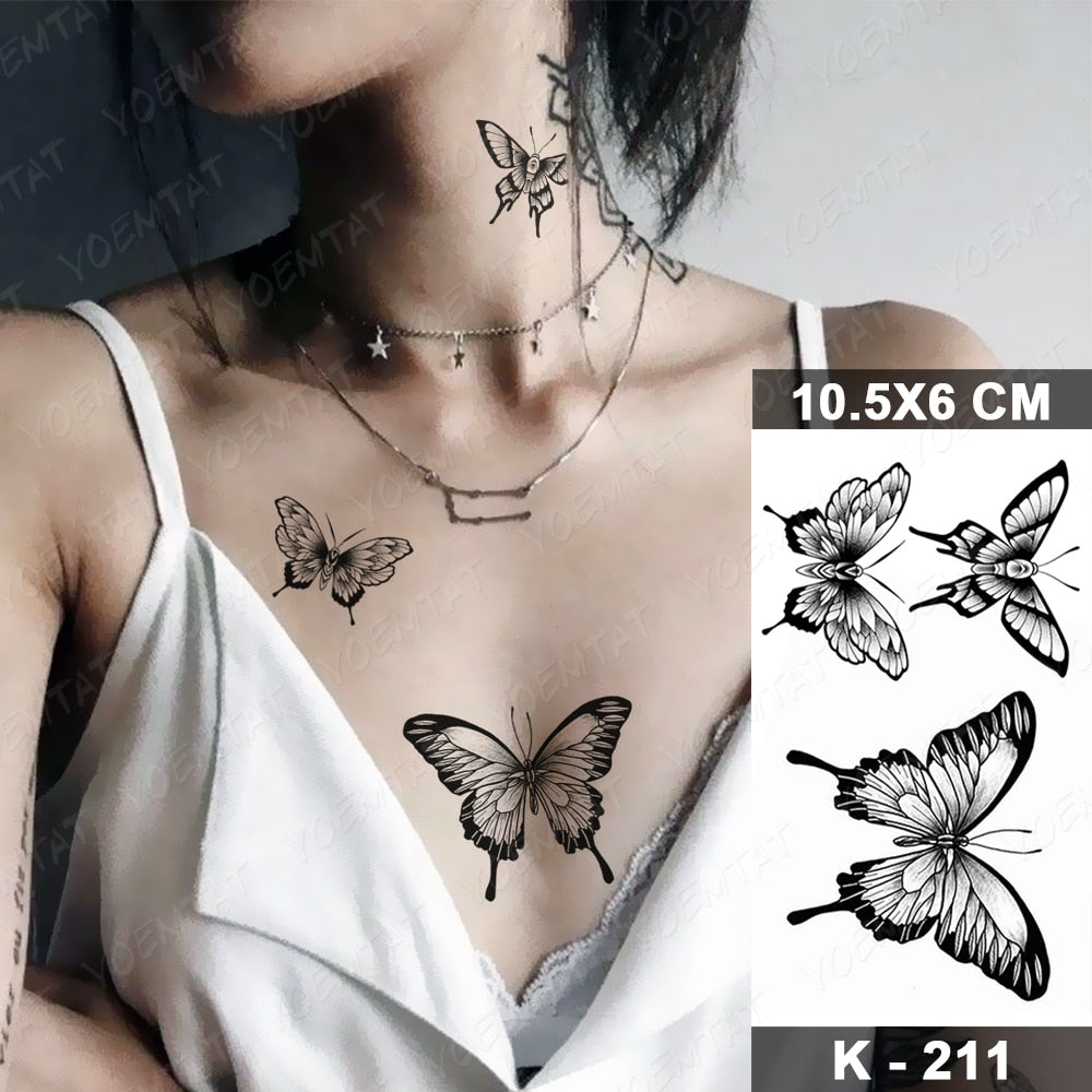 Butterfly Tattoo Waterproof Sticker