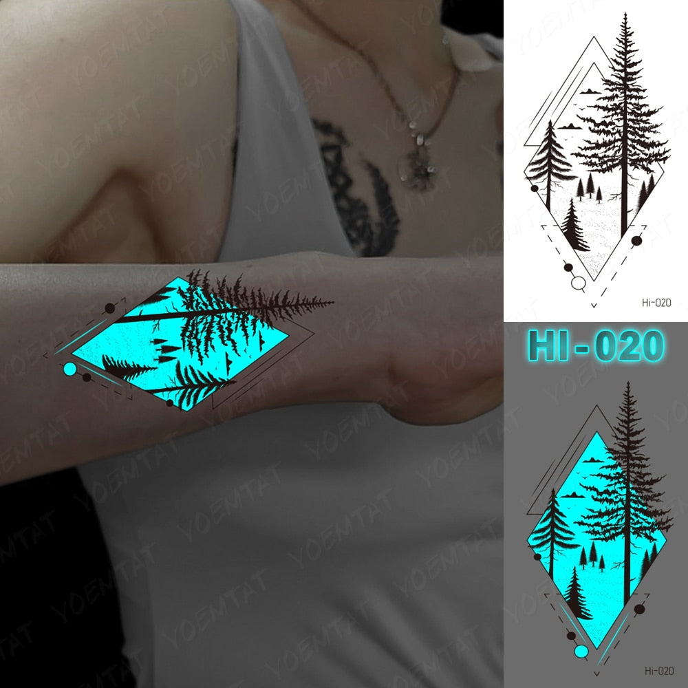 Blue Luminous Glow Tattoo Sticker