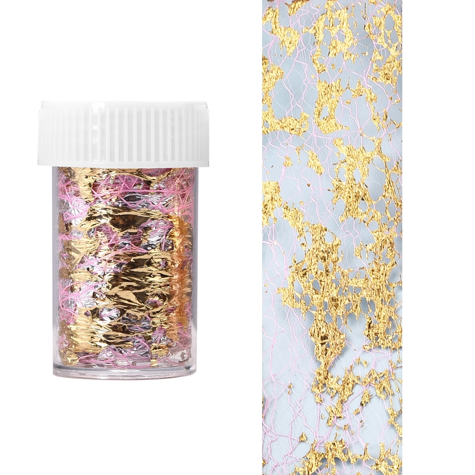 Gold Foil Sequins Glitter Nail Art