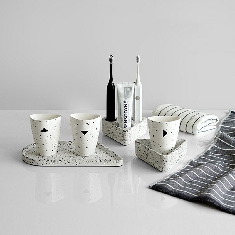 Nordic Ceramic Bathroom Set