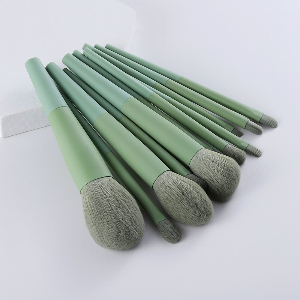 11/8pcs Natural Hair Makeup Brushes