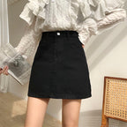 Denim High Waist Skirt