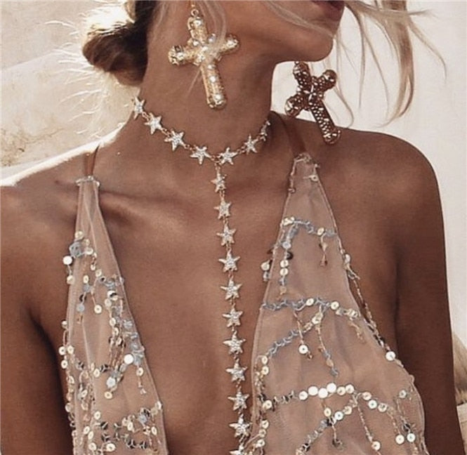 Stars Gold Necklace