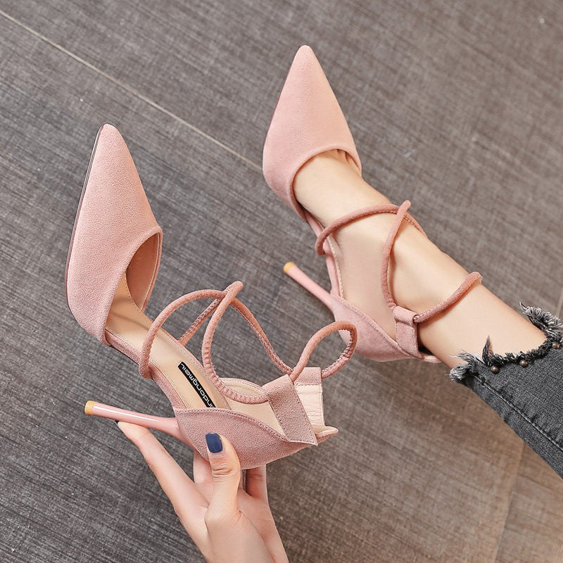 Stiletto Suede Sandals