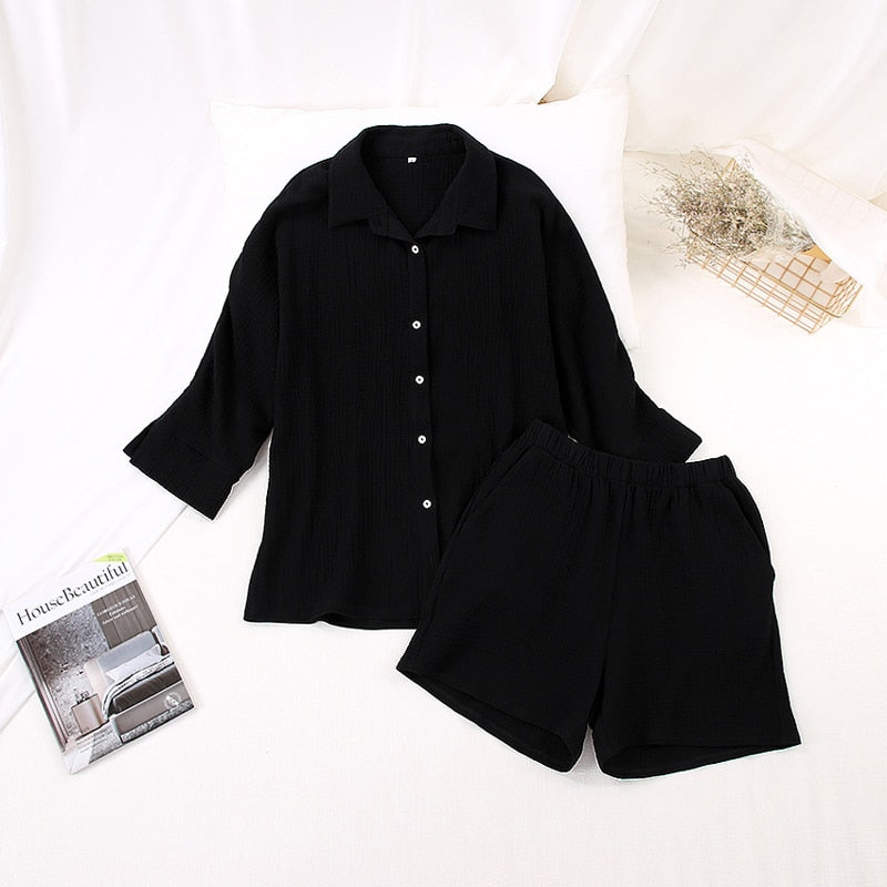 Cotton Pajamas Sets Suit Sleepwear
