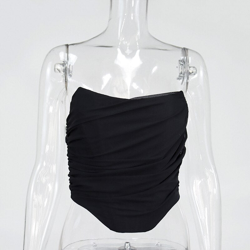 Mesh Corset Tank Top