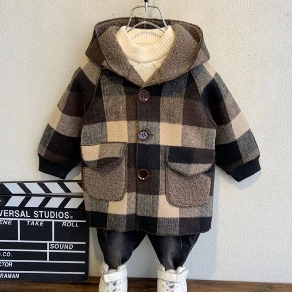 Plaid Pattern Coat