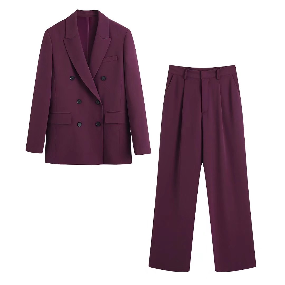 Purple Oversized Long Blazer