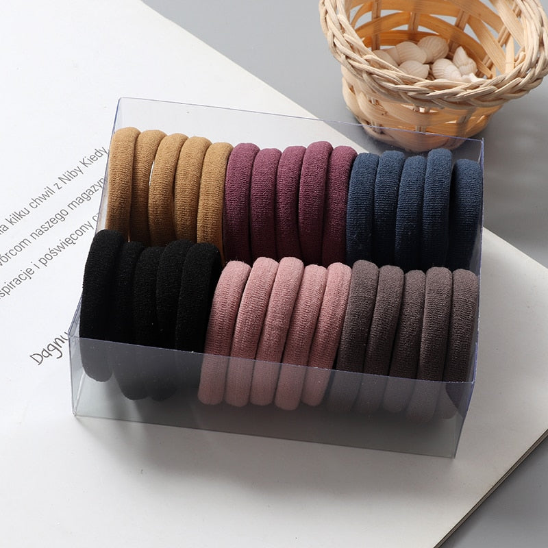 30Pcs/Set Colorful  Elastic Hair Bands