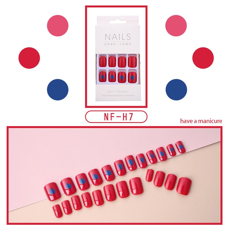 24Pcs/Box Press On Head Set