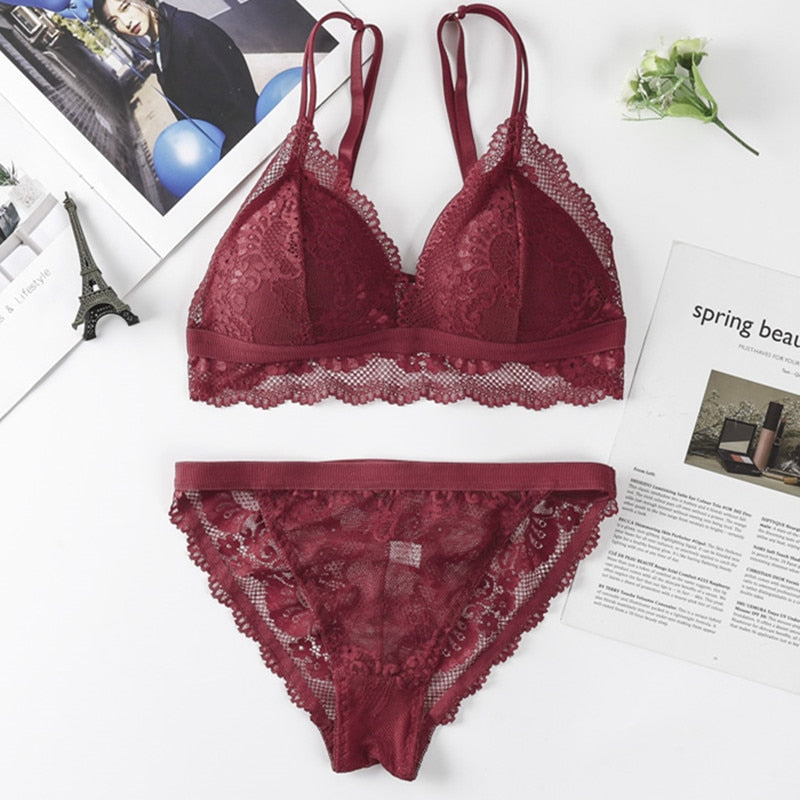Women Lace Bra Set