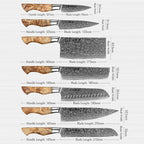 Kitchen Damascus Steel Knife Set