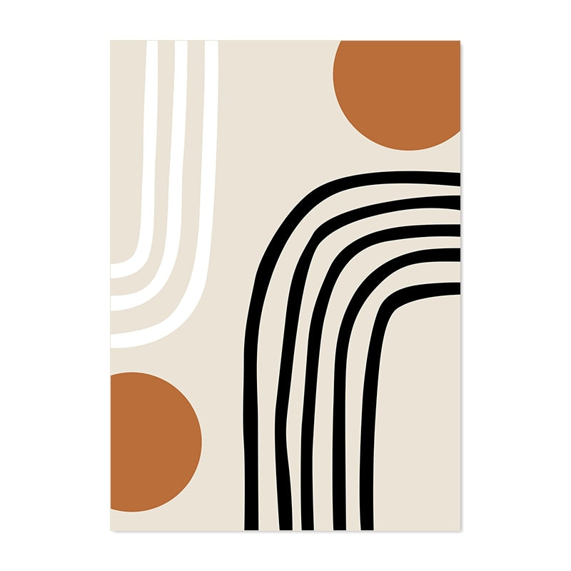Abstract Geometric Boho Canvas Wall Art