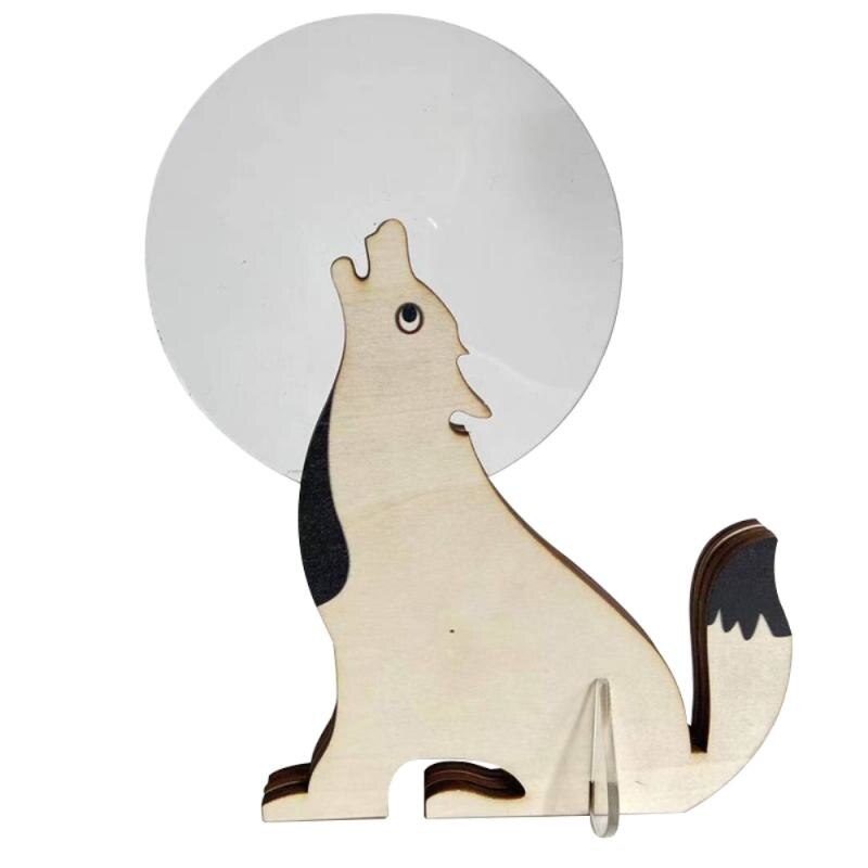 Animal Luminous Ornaments Wood Acrylic Table