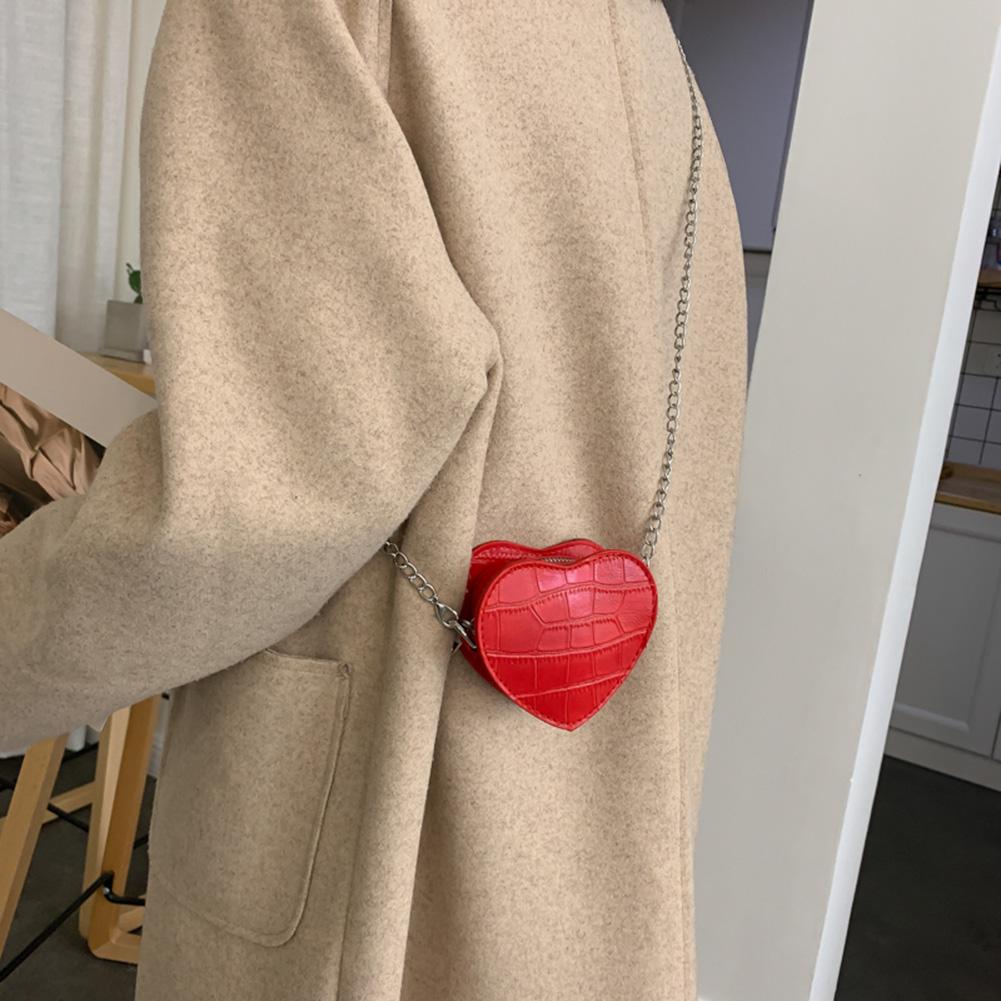 Heart Shape Crossbody Chain Bag