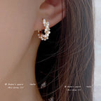 Pearl Gold Hoop Earrings
