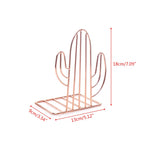 Cactus Shaped Metal Bookends Holder