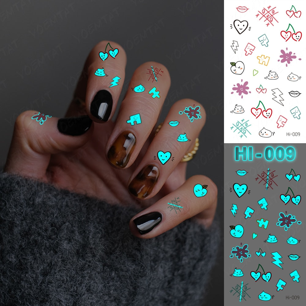 Blue Luminous Glow Tattoo Sticker
