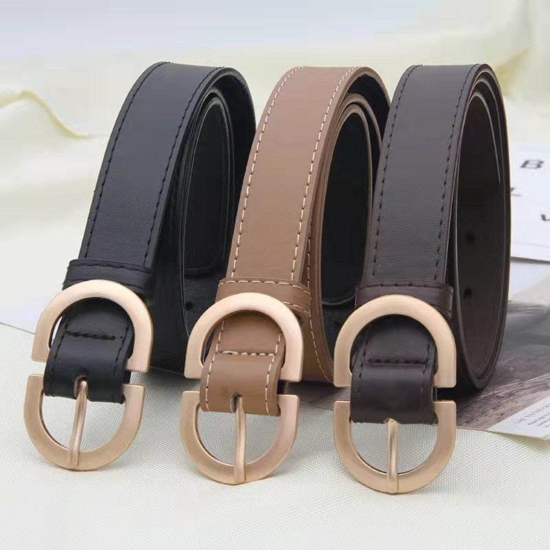 Simple Metal Buckle Belt