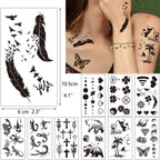 30 Sheets Waterproof Black Tiny Tattoo Stickers