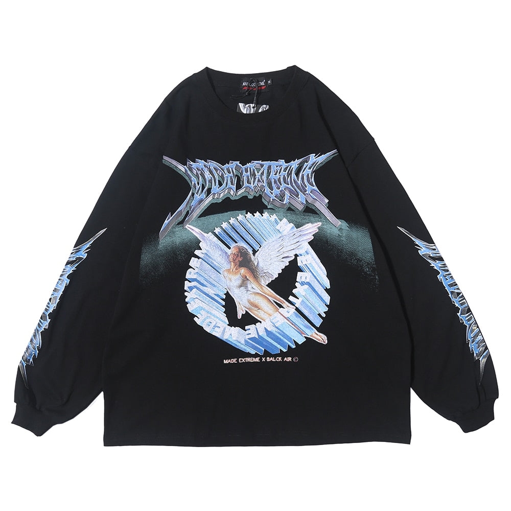 Long Sleeve Retro Graphic T-Shirt