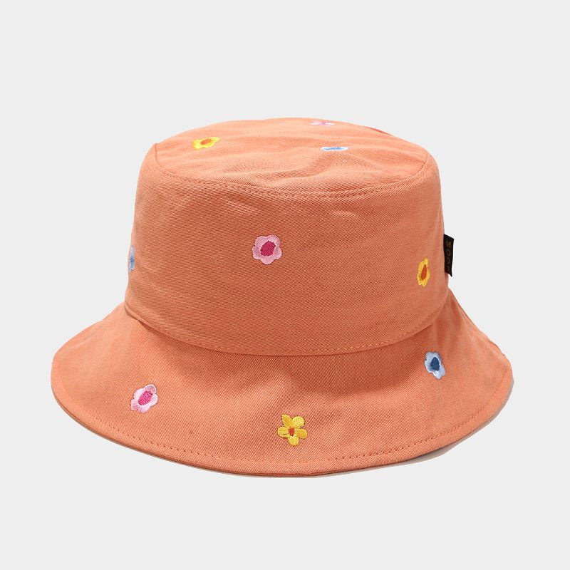 Cotton Flower Embroidery Bucket Hat