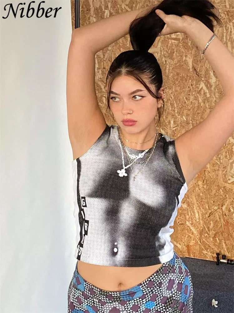 Black Thermal Tank Top Shirt