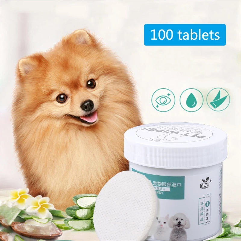 130PCS/Set Pet Eye Wet Wipes