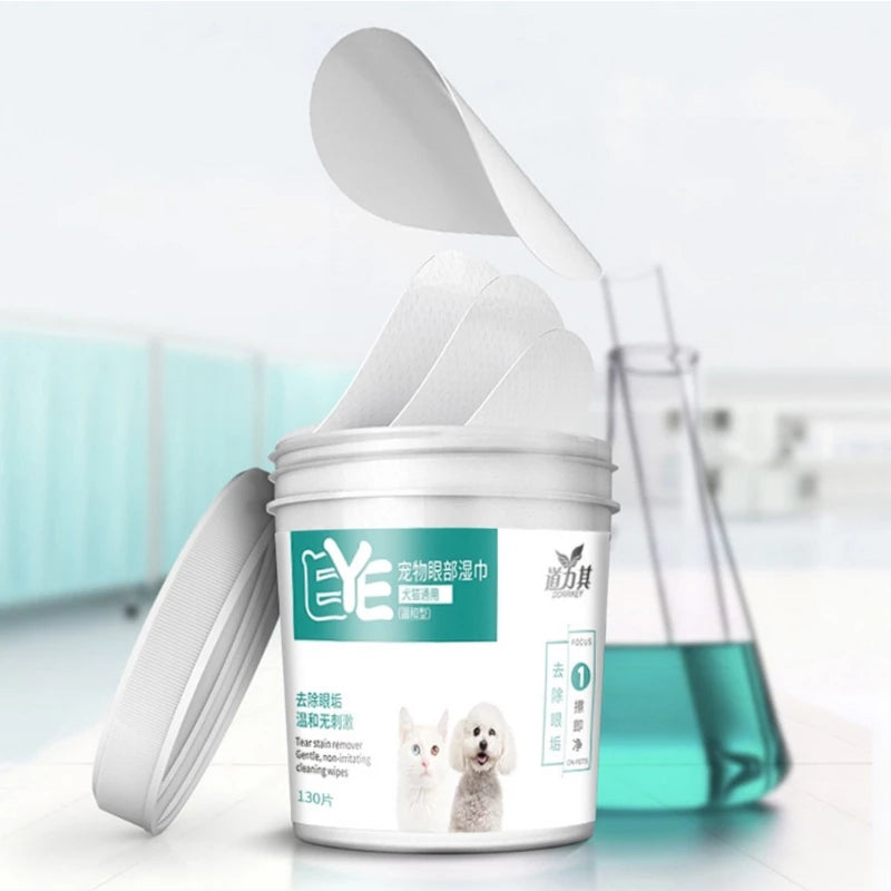 130PCS/Set Pet Eye Wet Wipes