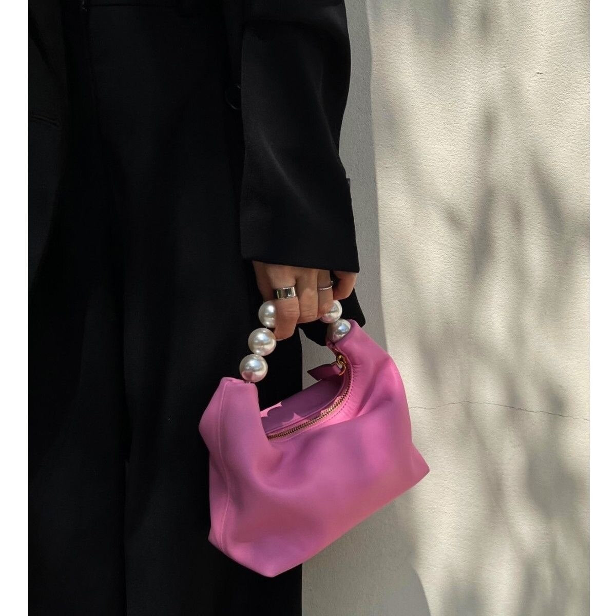Pink Pearl Chain Mini Bag
