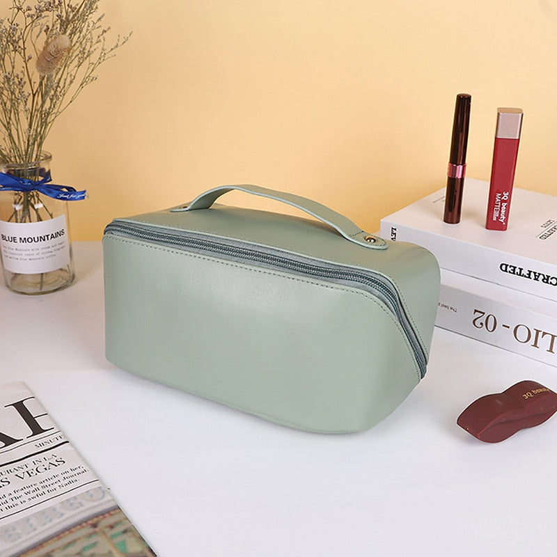 Makeup Bag Leather Cosmetic Bag