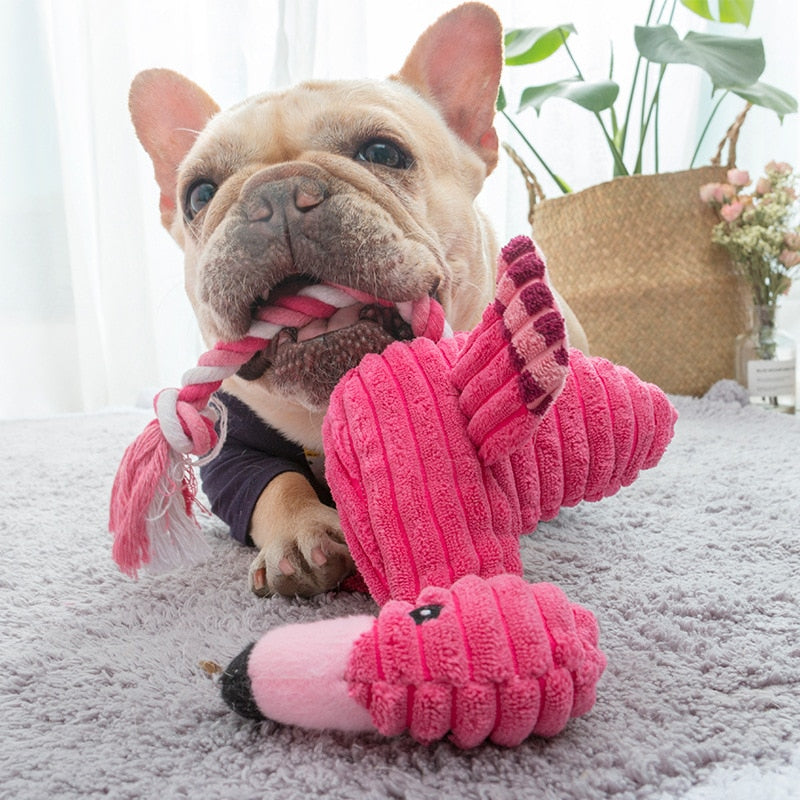 Pet Dog Squeaky Flamingo Toys