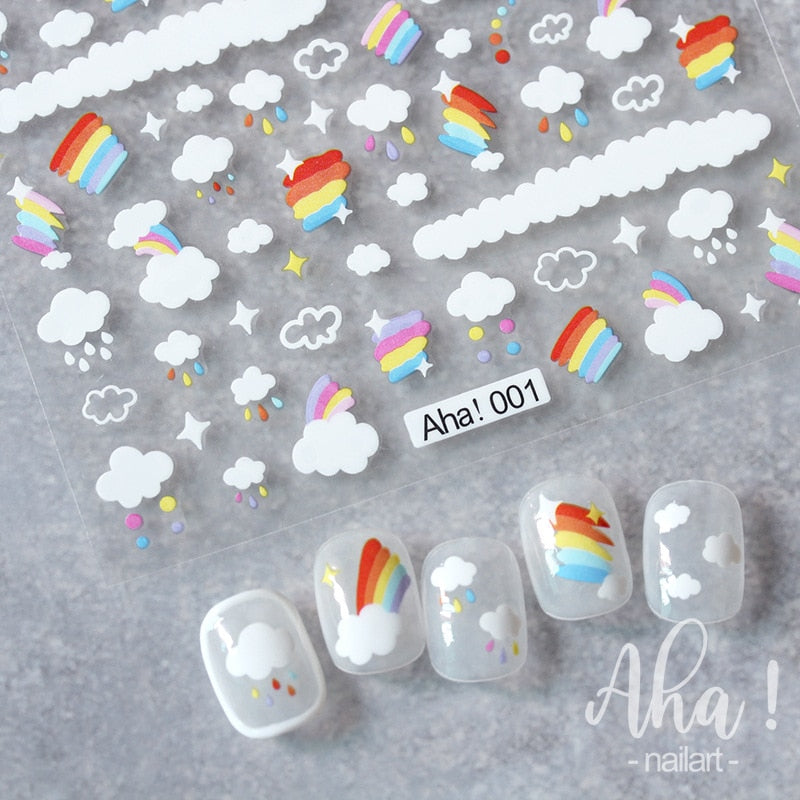1 sheet Smile Nail Art 3D Stickers
