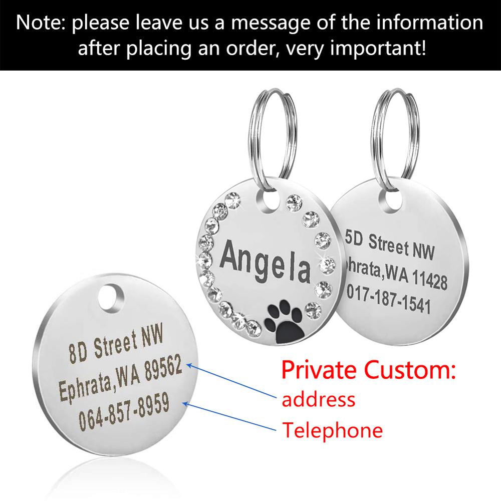 Anti-lost Custom Dog ID Tag Engraved Pet Collar