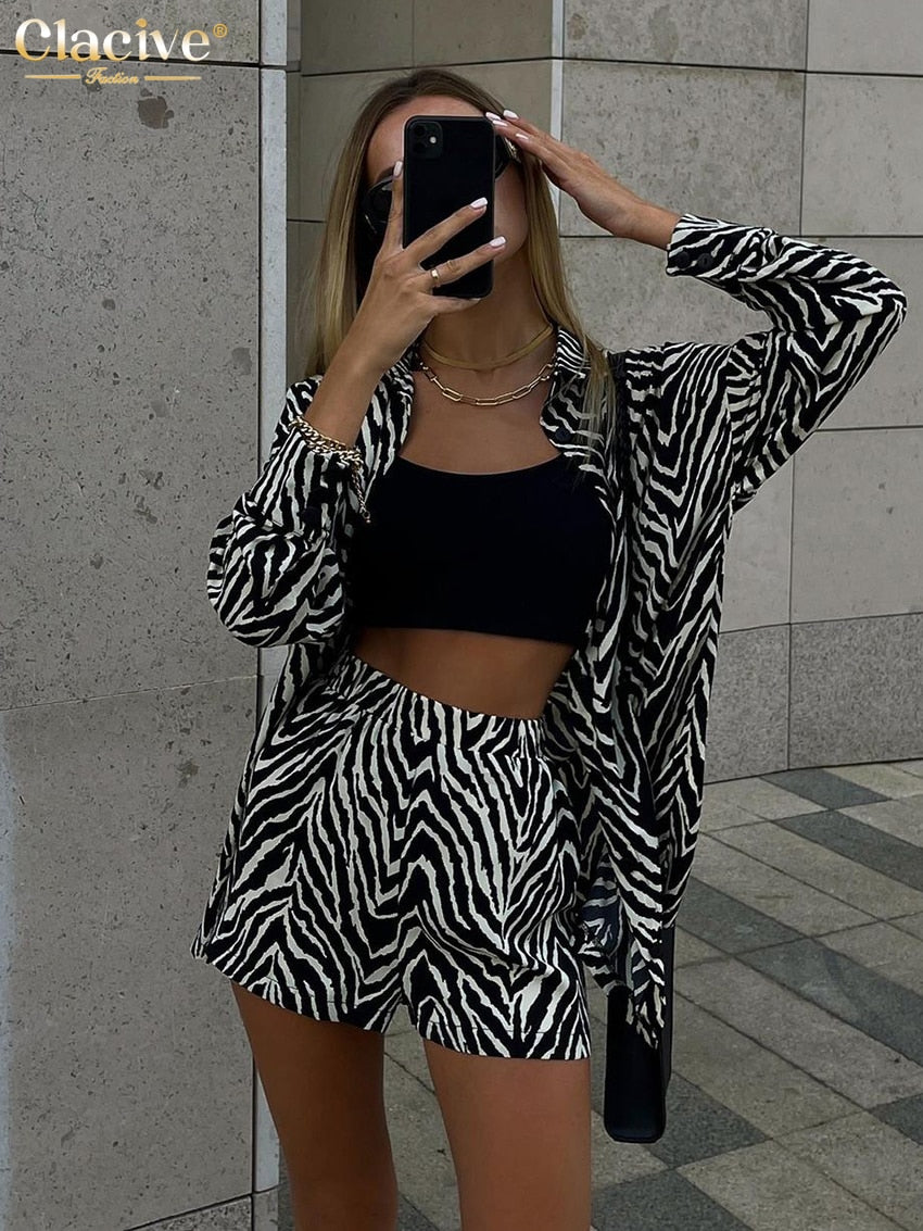 Zebra Print Two Pieces Set