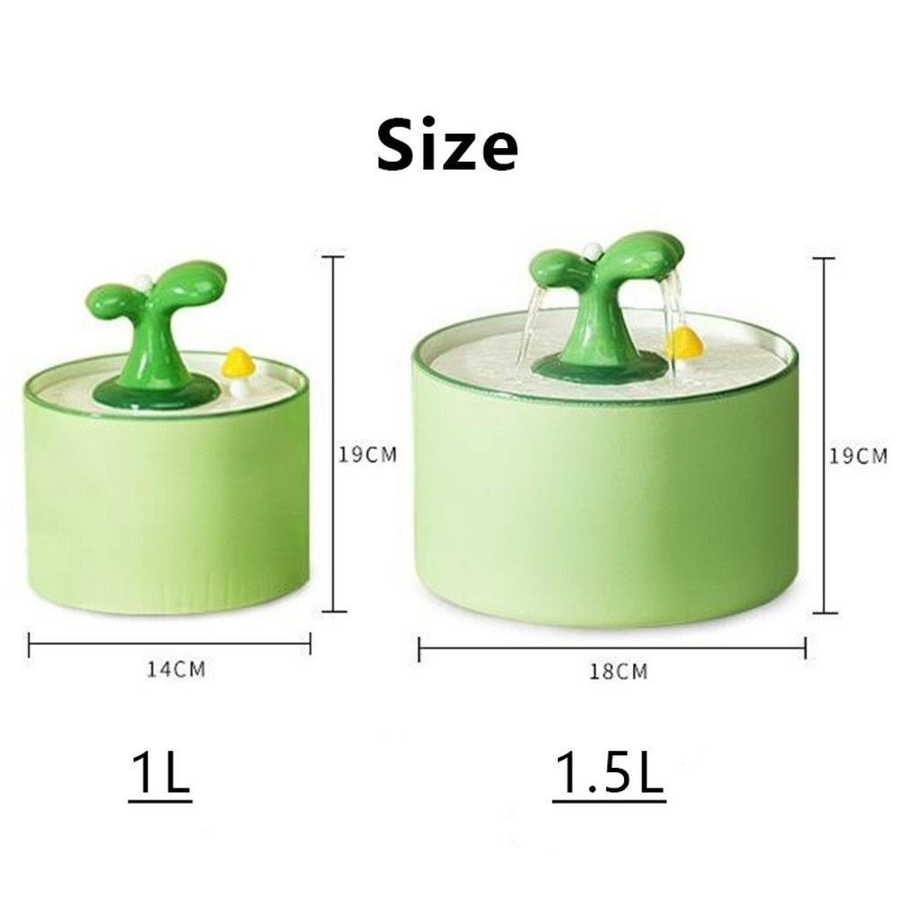1L 1.5L Automatic Plant  Ceramic Cat Water Fountain