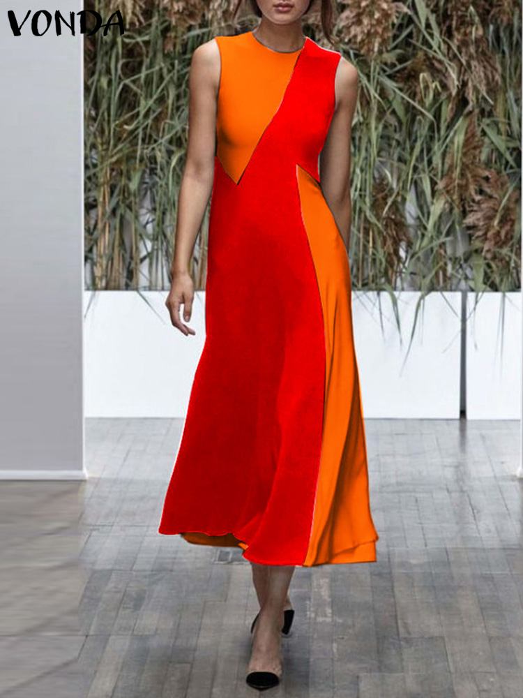 A-Line Sleeveless Robe Long Dress