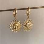 Gold Sun Earrings