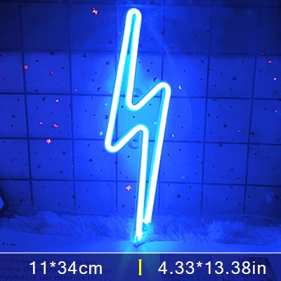 LED Home Neon Lightning Shaped Sign Neon