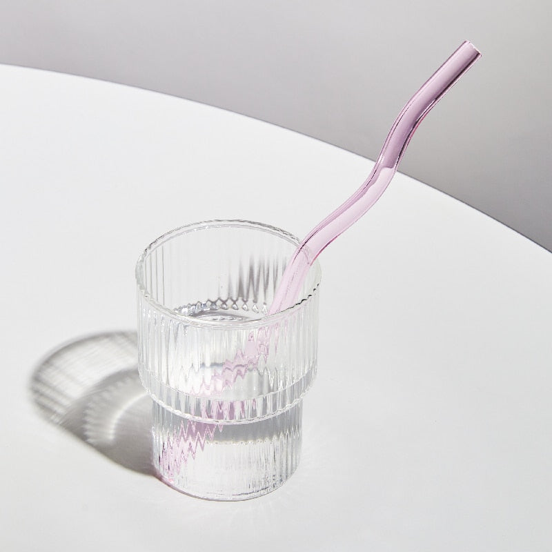 Floriddle Glass Twist Reusable Straws