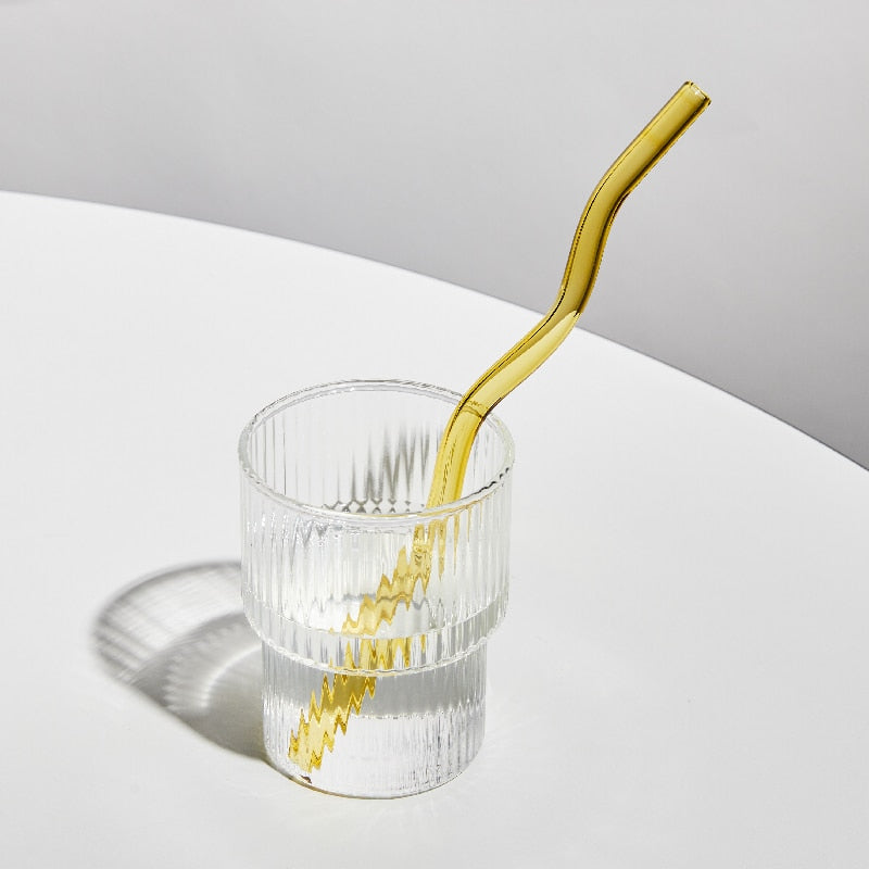 Floriddle Glass Twist Reusable Straws