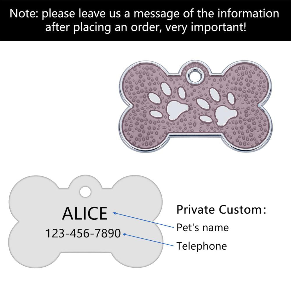 Anti-lost Custom Dog ID Tag Engraved Pet Collar